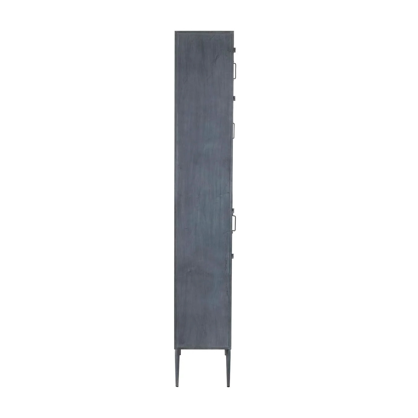 Librero Metal Bambu Azul Marron 65x31x186 Cm