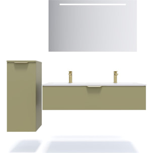 Ensemble double vasque 1 tiroir + miroir - VENICE
