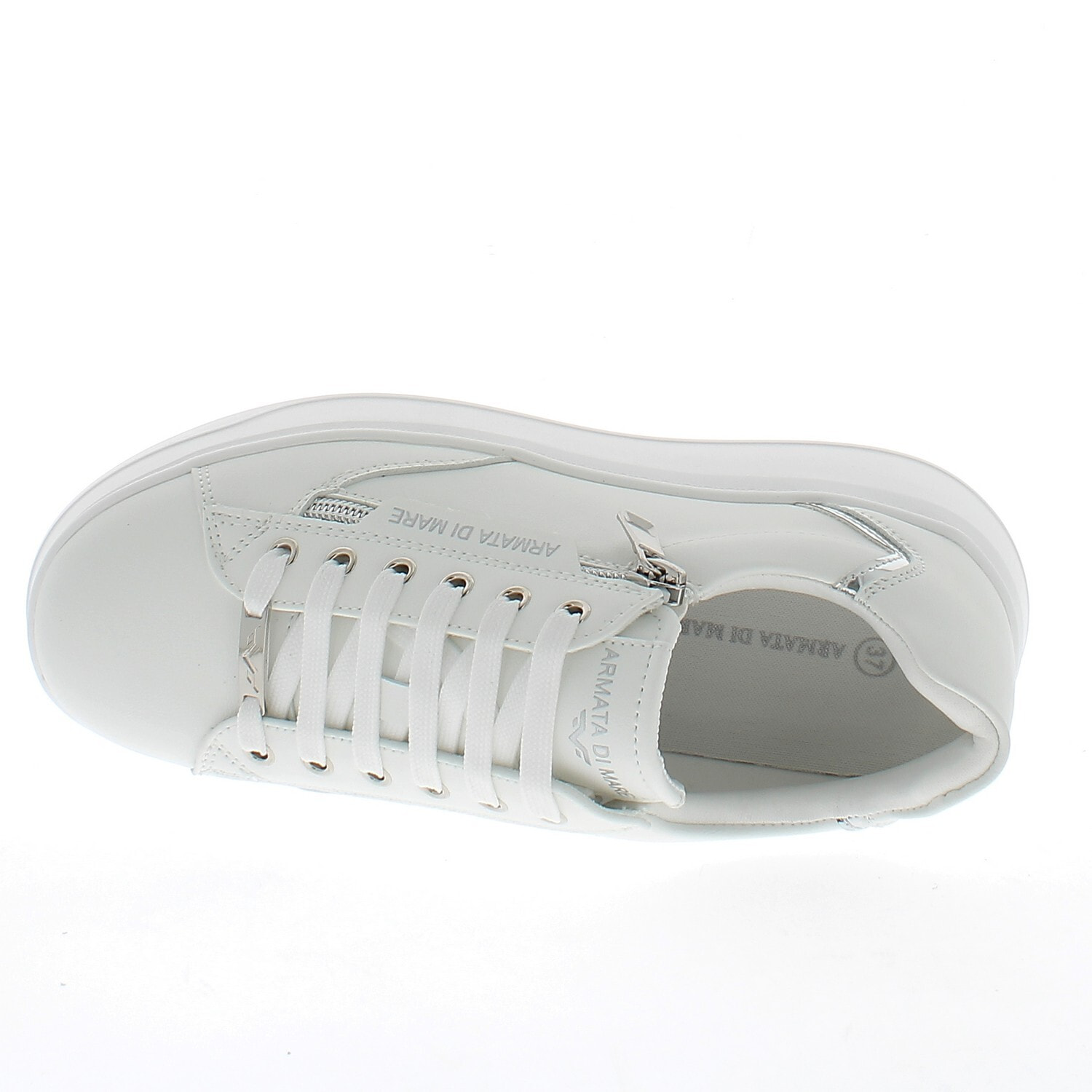 Armata di Mare Scarpe Donna Sneakers Basse con Soletta in Memory Foam AMD S61H21 Star White Silver