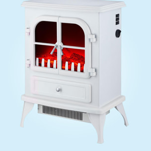 Chimenea Eléctrica 2kW en acero lacado blanco CHE-200 PURLINE