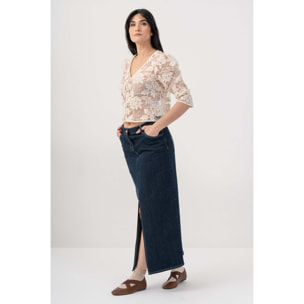 Kocca - Gonna in denim con spacco Donna