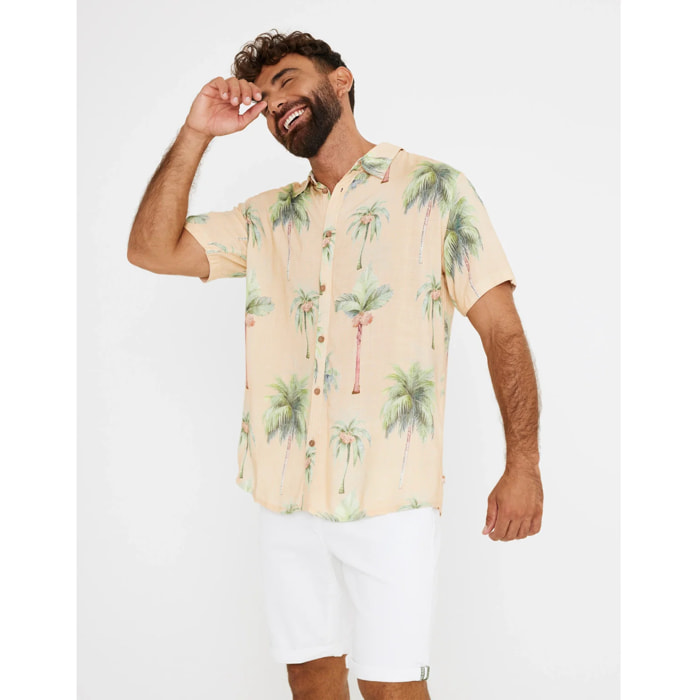 Camisa Manga Corta Estampado Palmeras - Dates