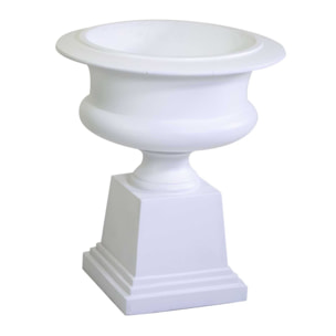 Portavaso in resina bianco opaco cm58x58h67