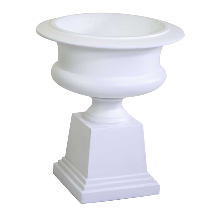 Portavaso in resina bianco opaco cm58x58h67