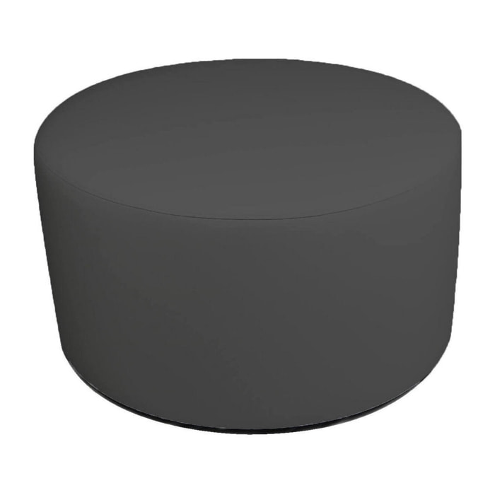 Pouf Anacapri, Poltrona multiuso, Poltroncina sacco, Pouf poggiapiedi, Made in Italy, 79x79 h42 cm, Grigio scuro