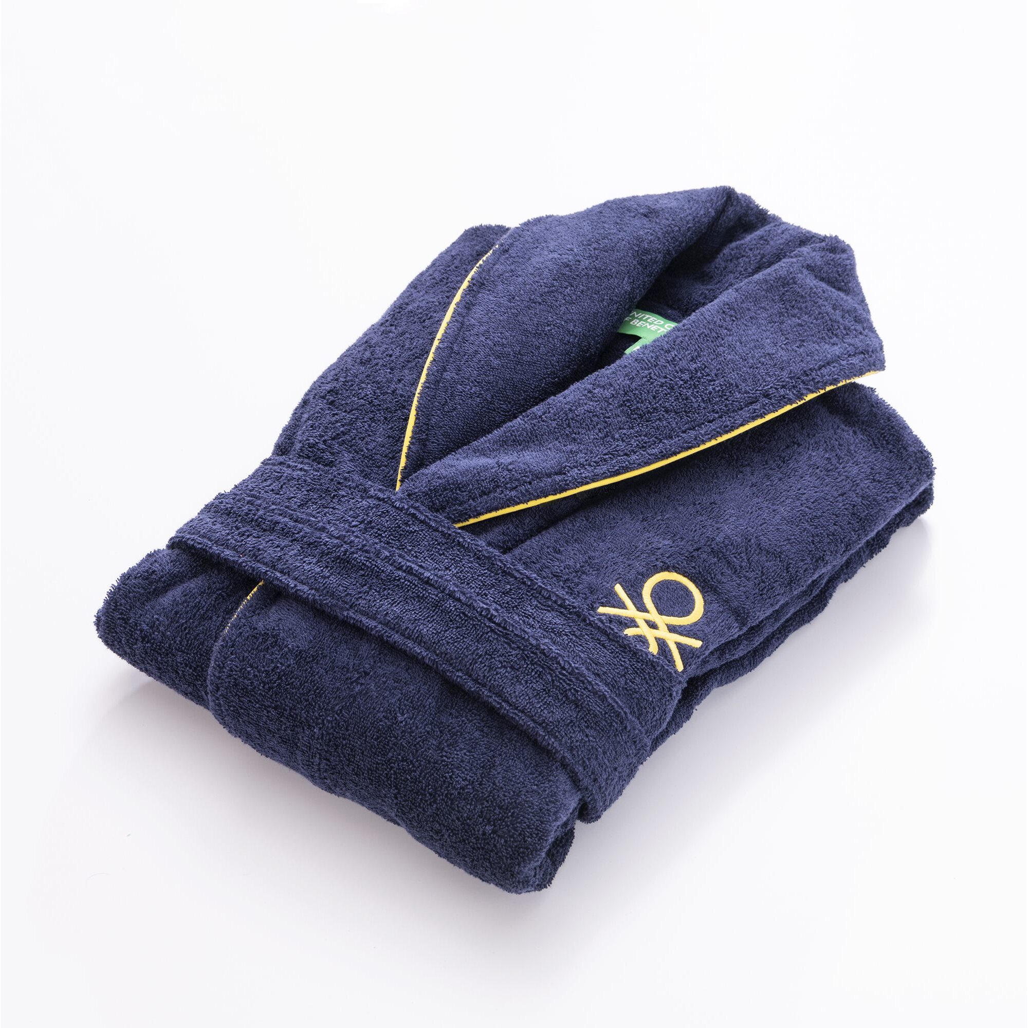 Albornoz s/m 420gsm 100% algodon c/ logo bordado azul marino core benetton
