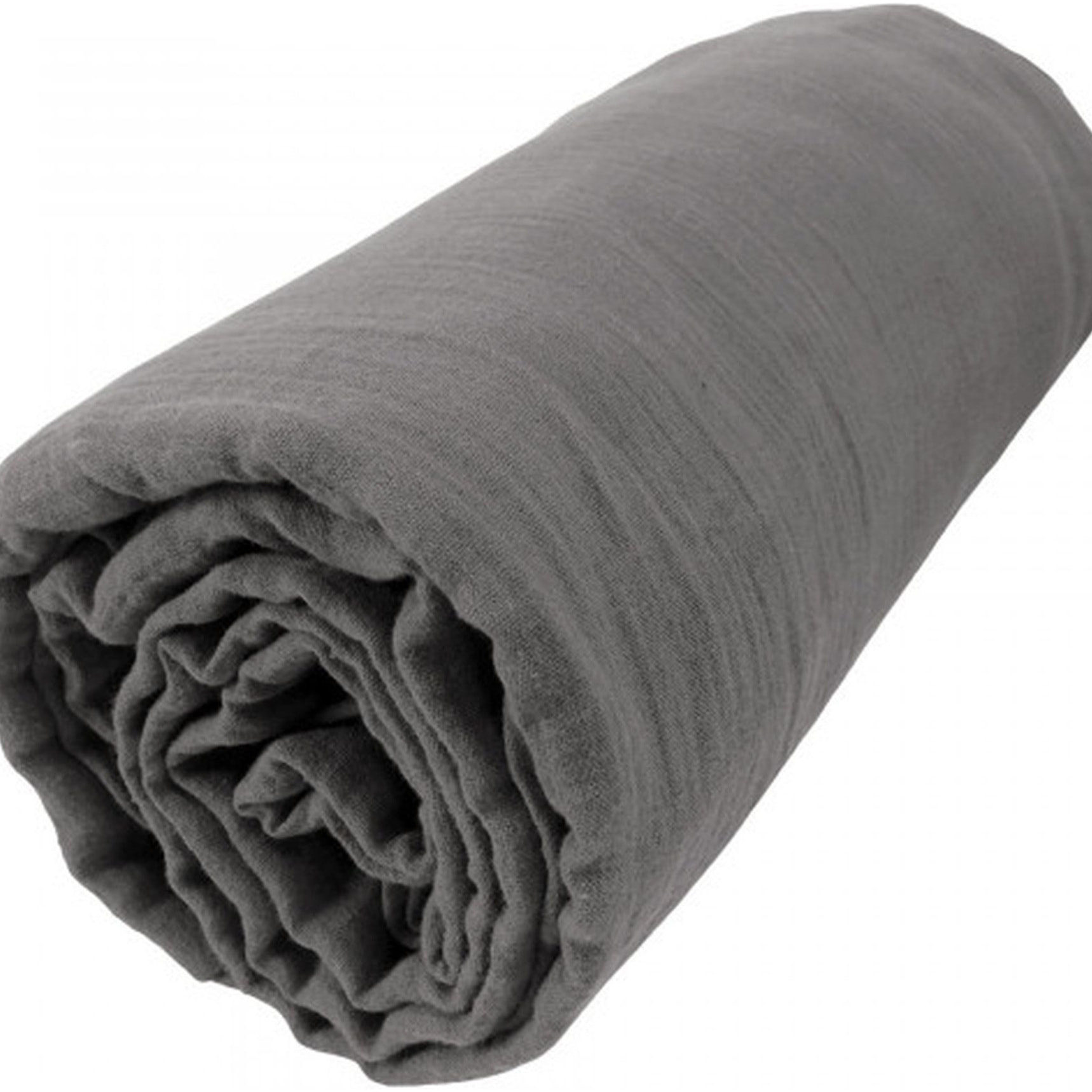 Drap Housse - Bonnet:30cm 100%gaze De Coton Anthracite