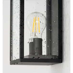 FORLIGHT Pristol Apliqiue rectangular para bombilla E27 en color negro