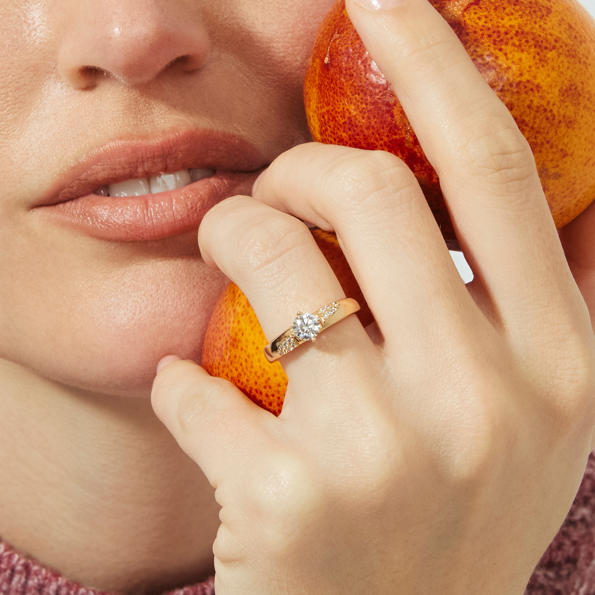 Anillo Wedal acabado oro rosa 18k