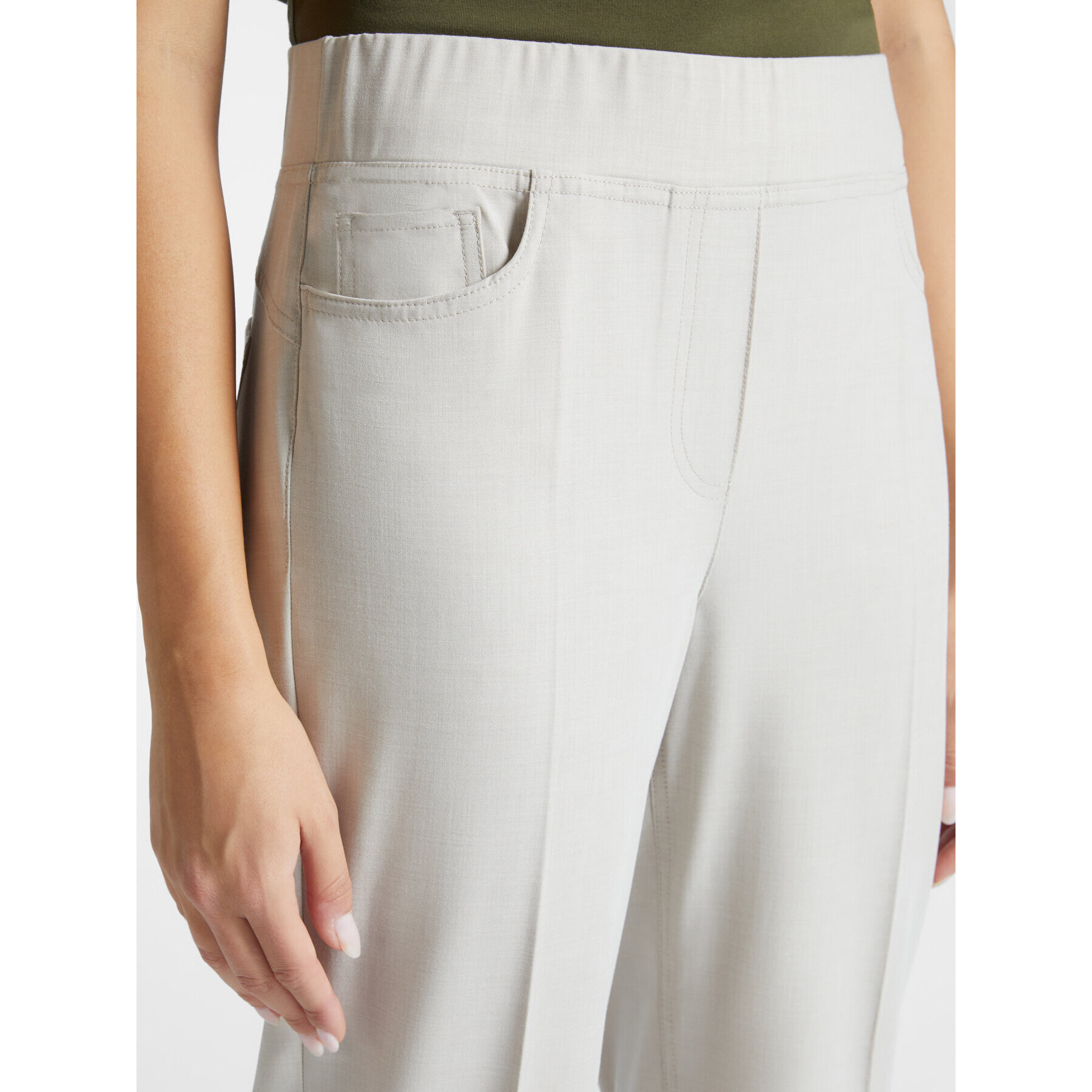 Elena Mirò - Pantalones wide leg pull on - Beige