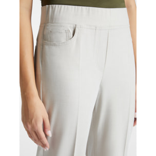 Elena Mirò - Pantalones wide leg pull on - Beige