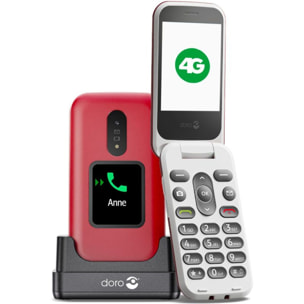 Téléphone portable DORO 2880 Rouge / Blanc