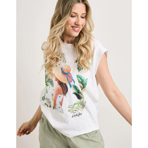 Camiseta Manga Corta Off White - Lulina