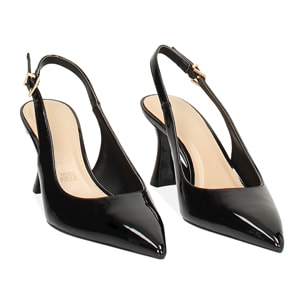 Zapatos de salón slingback mujer negros medianos