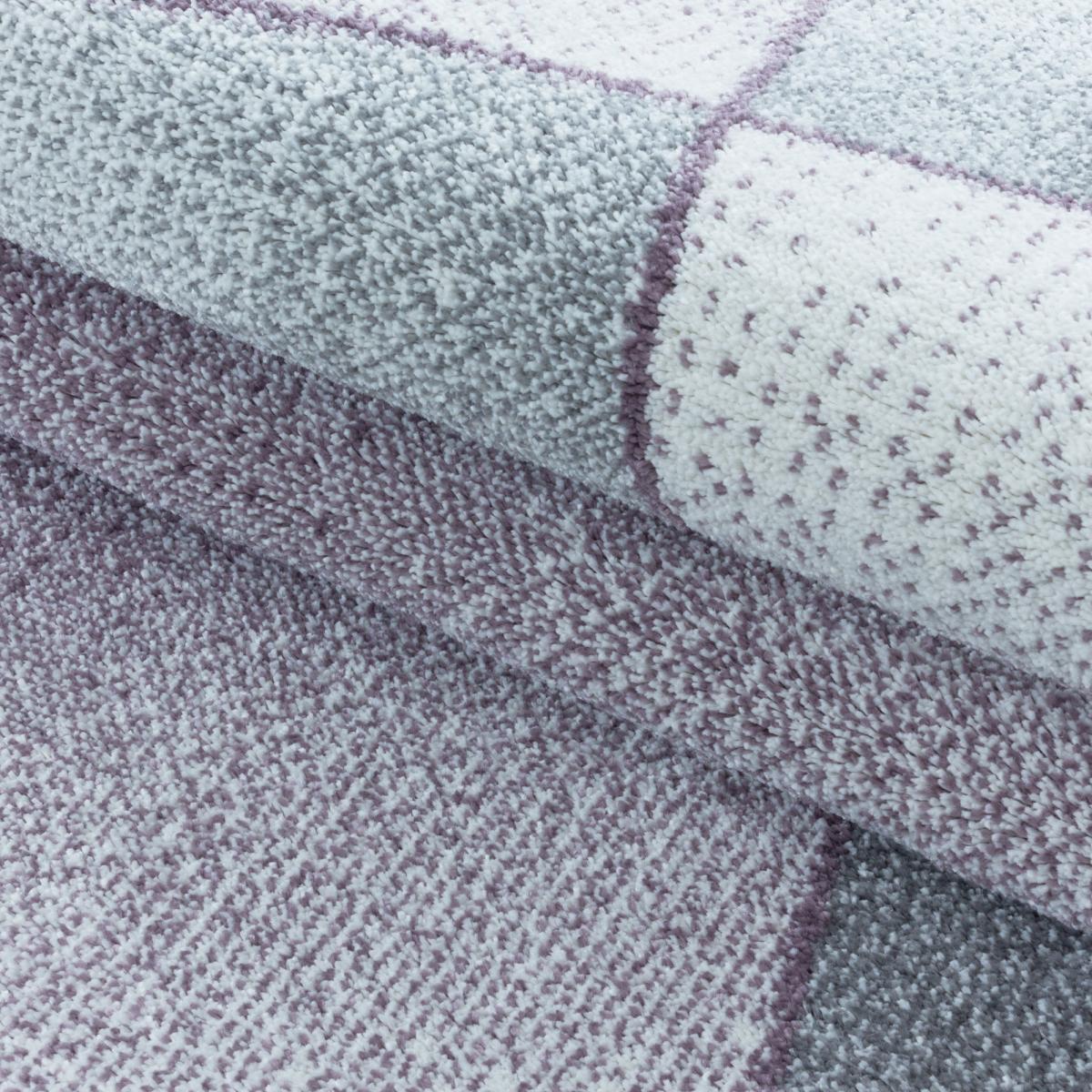 Tapis salon et chambre tissé motif pastel BECA