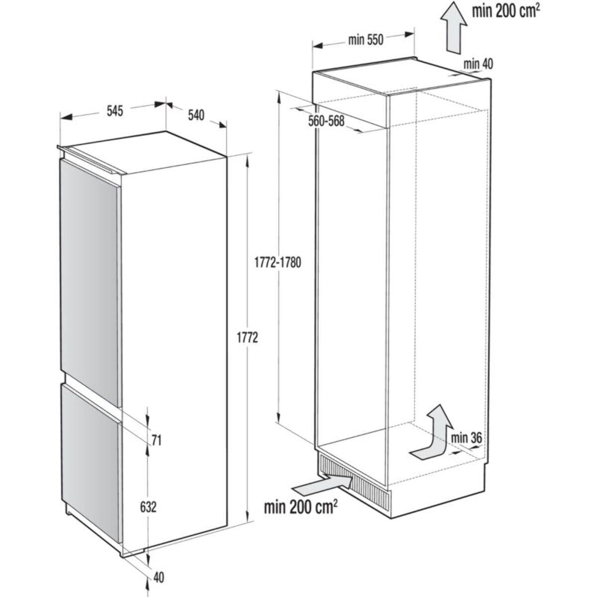 Réfrigérateur combiné encastrable GORENJE NRKI418EP1