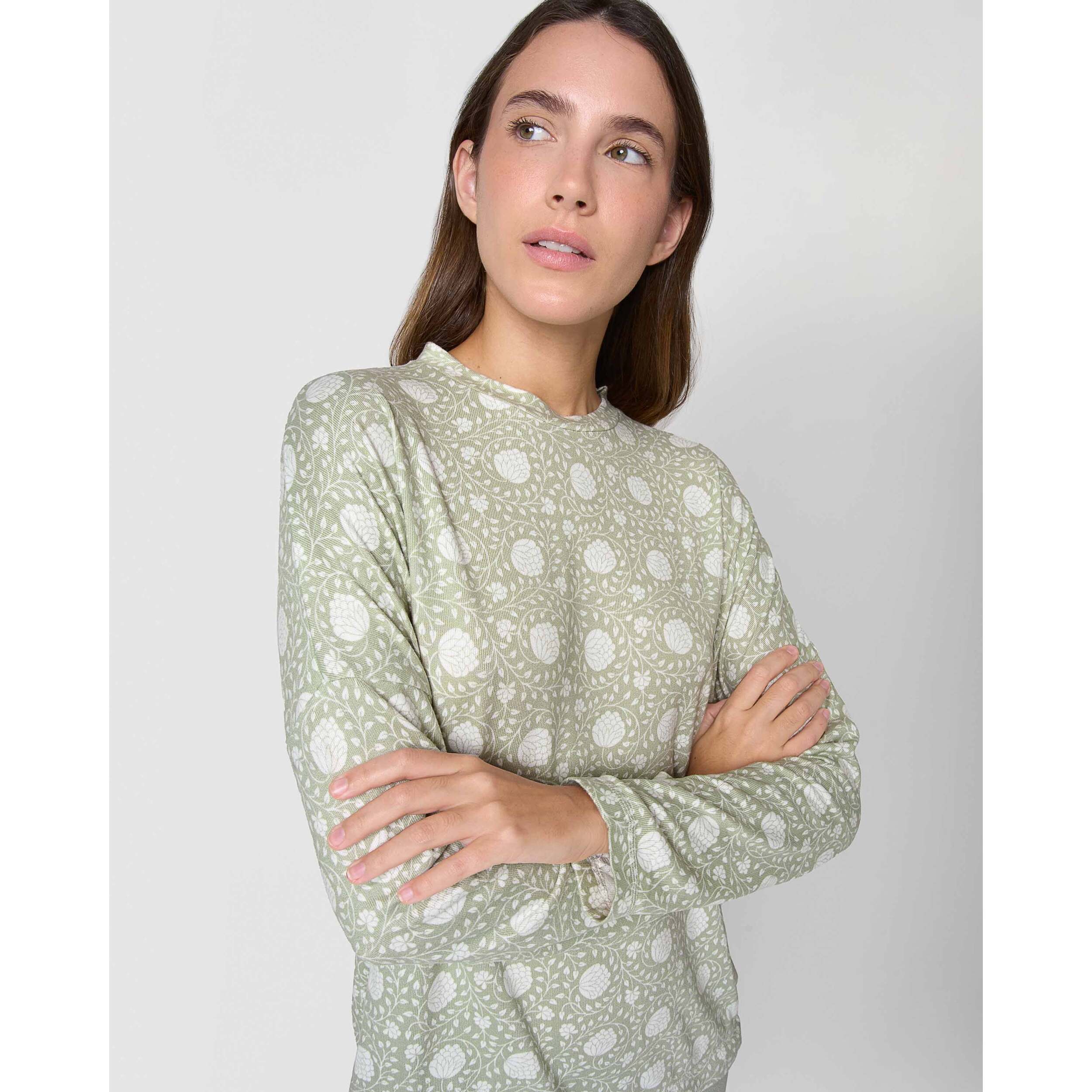 Pigiama lungo secret ventia verde