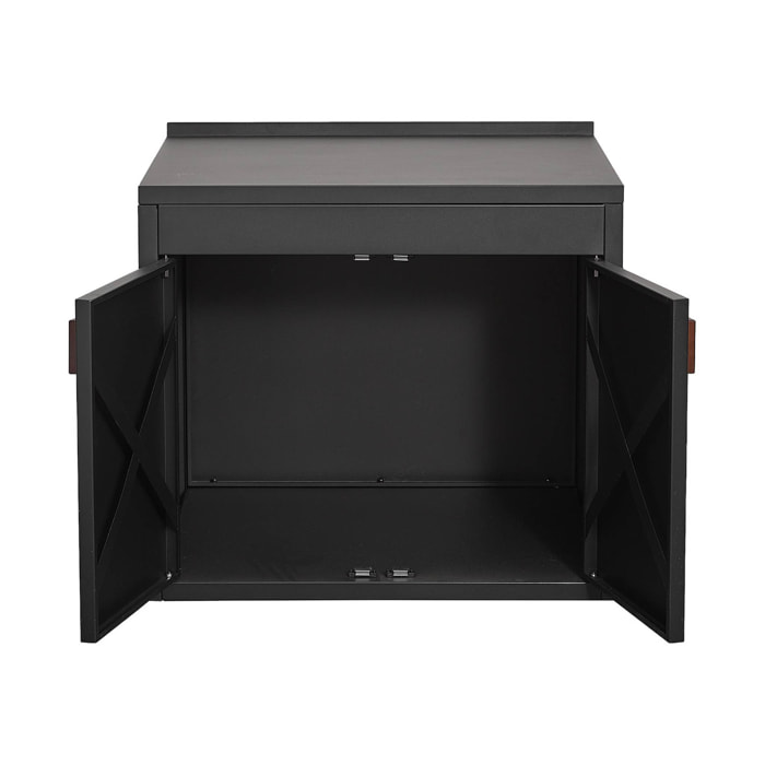 Cuisine extérieure acier 2 portes L75.5cm - Thira