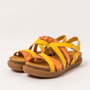 Sandalias 1714 NAPPA YELLOW-ORANGE /RHODES color Yellow-orange