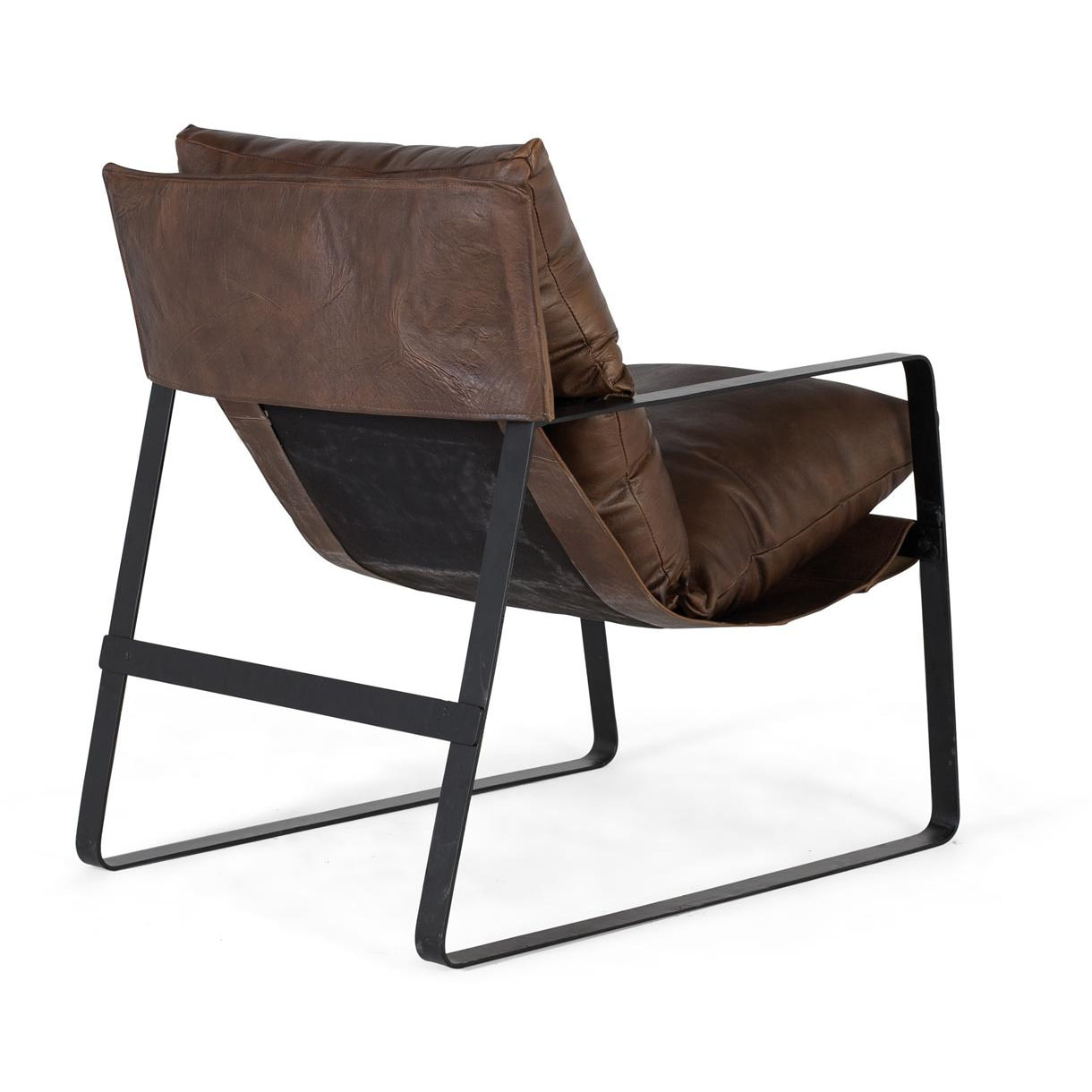 Sillón de Piel 58 Cm Estilo Industrial