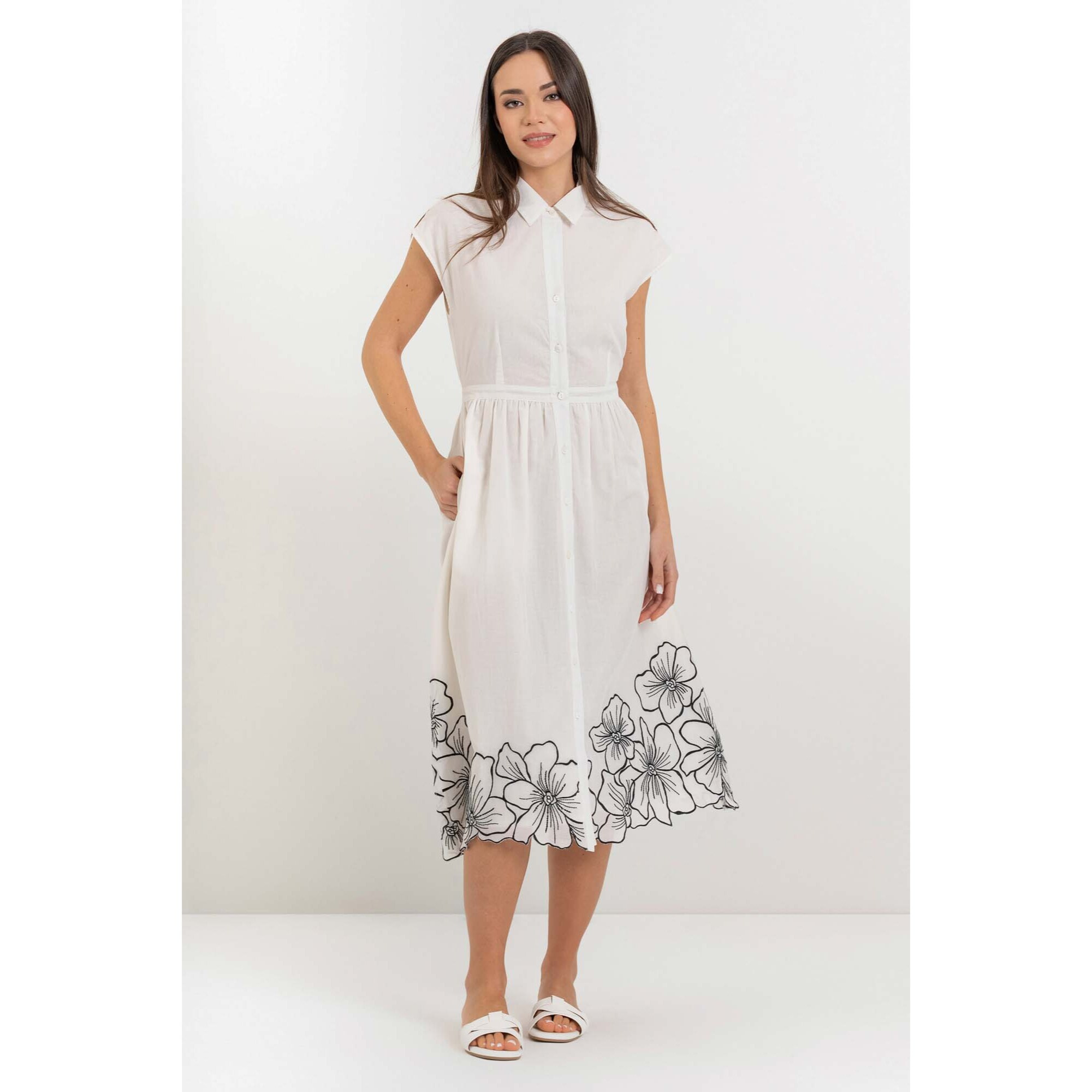 Kocca - Abito a camicia da donna in cotone con motivo floreale Donna
