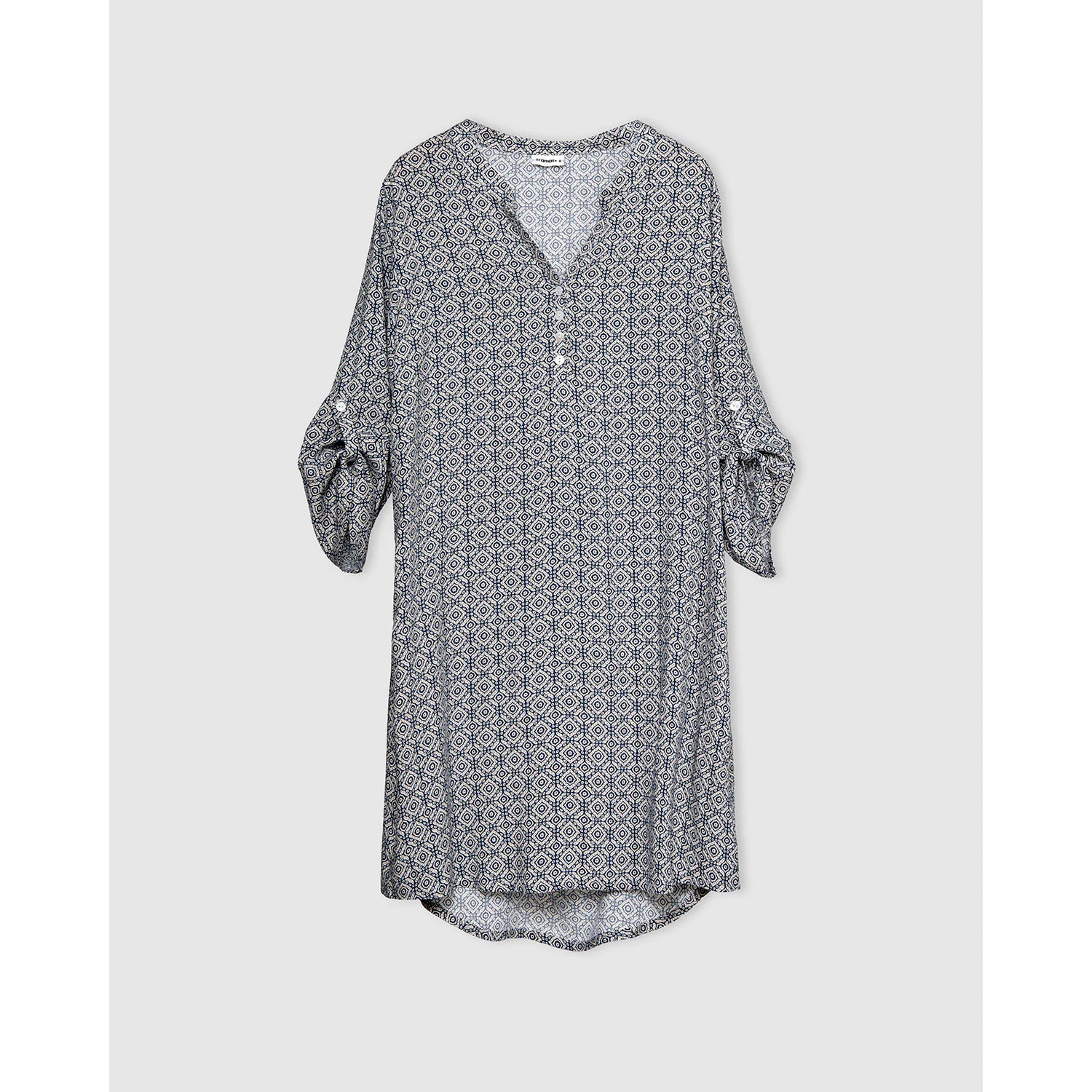 Vestido viscosa mandolia azul marino