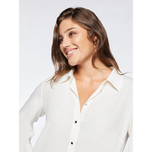 Fiorella Rubino - Camicia in viscosa ECOVERO™ - Bianco