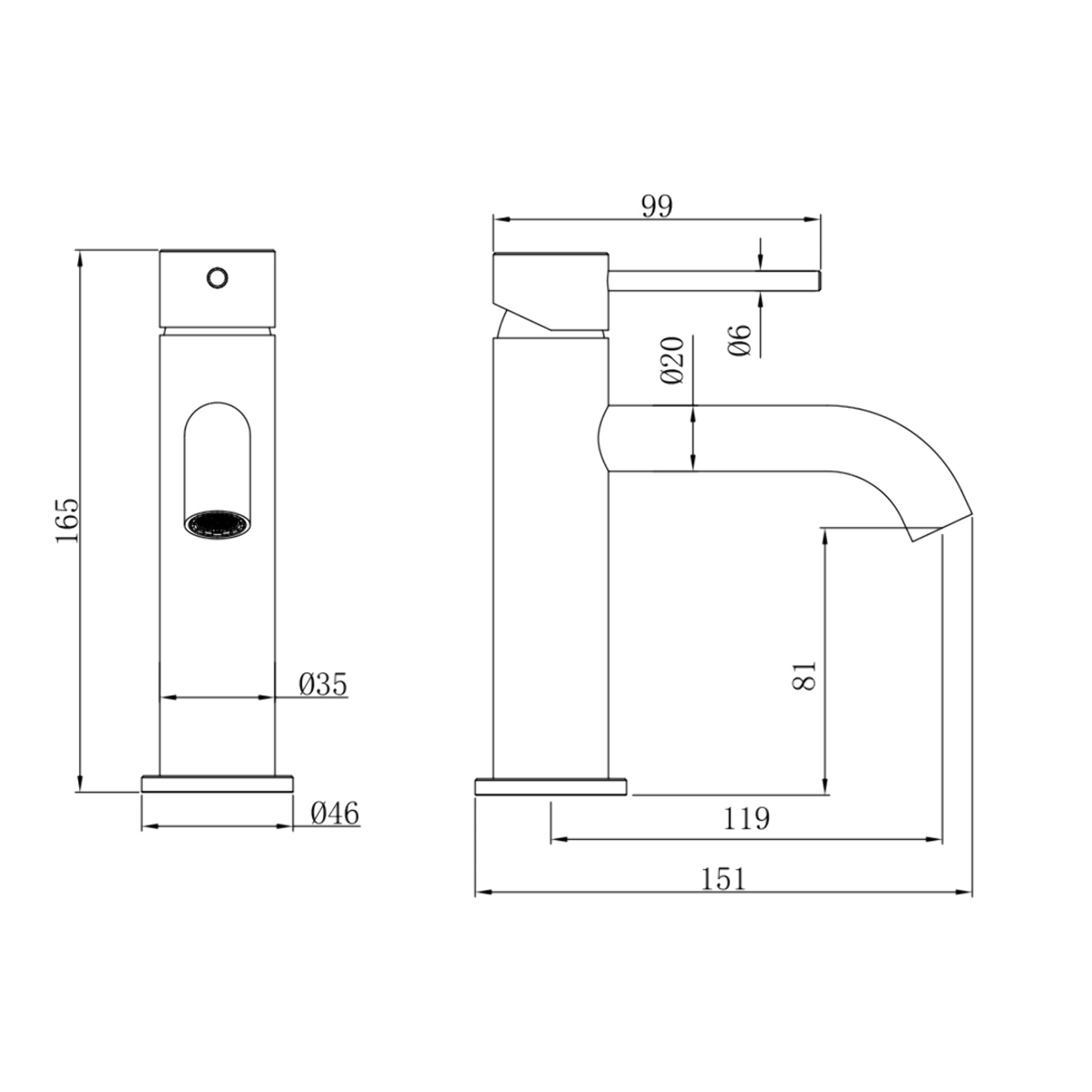 Aurum mitigeur lavabo sur pied 16,5 cm, à levier, sans vidage, or rose brossé (SATBAUR271BRG)