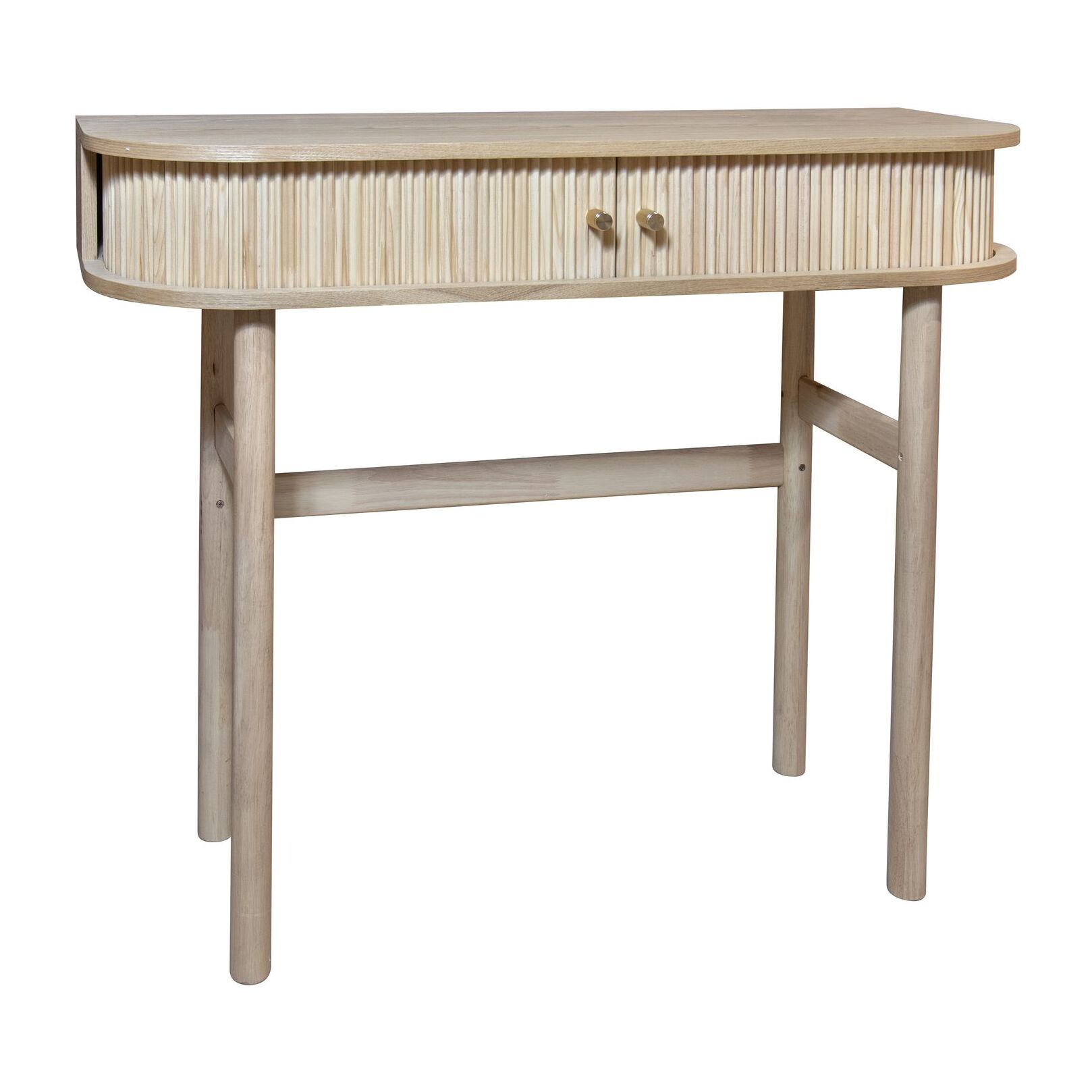 Console en bois clair avec portes coulissantes HECTOR