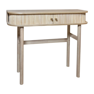 Console en bois clair avec portes coulissantes HECTOR