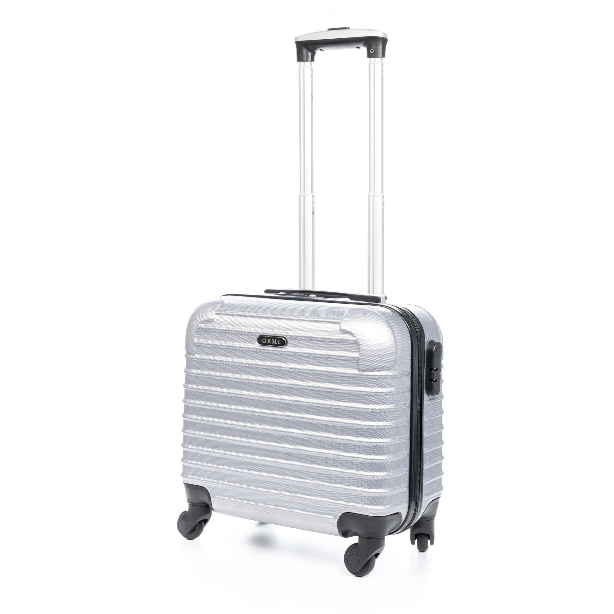 Set trolley e beauty case, in materiale ABS leggero e ad alta resistenza. Blocco numerico, 4 ruote girevoli a 360°.