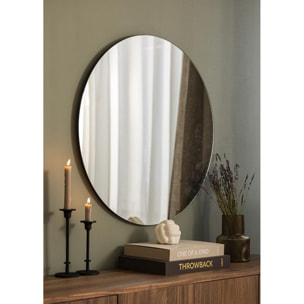 Specchio rotondo da parete senza cornice 80cm