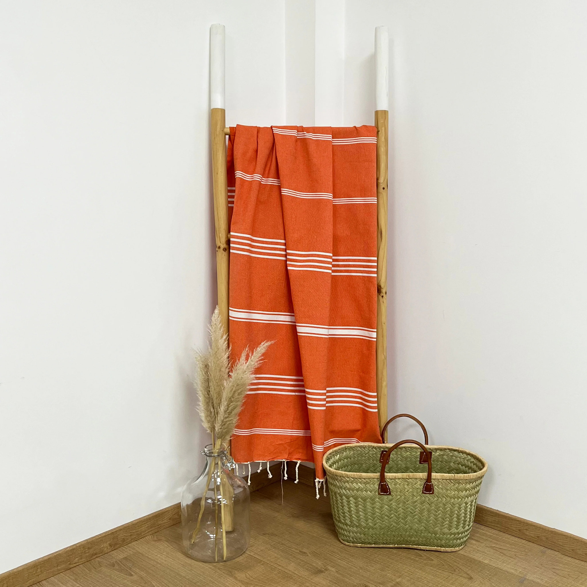 Fouta traditionnelle Kolora Orange 100x200 190g/m²