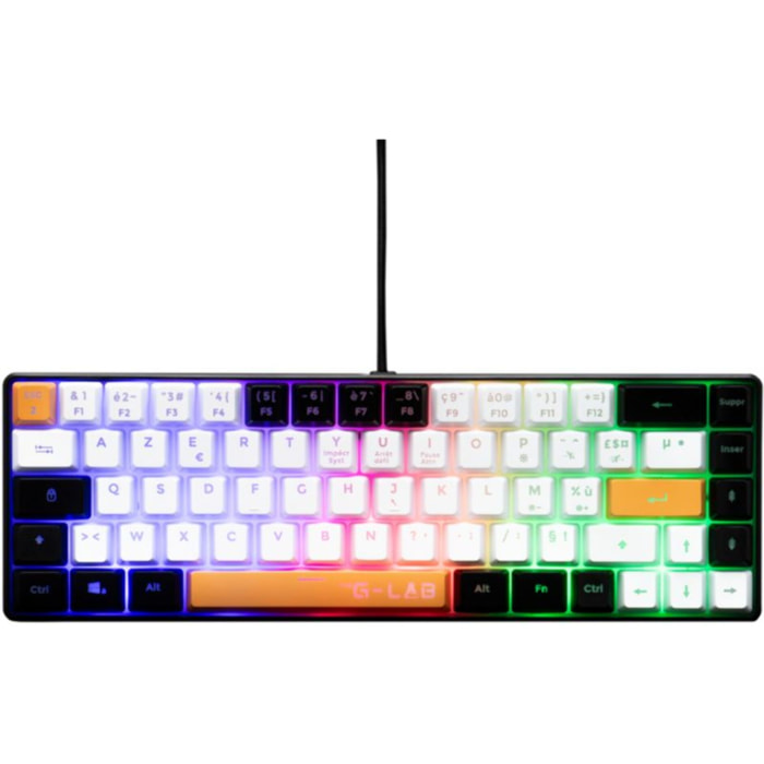 Clavier gamer THE G-LAB KEYZ HYDRO FR NOIR/ORANGE/GRIS