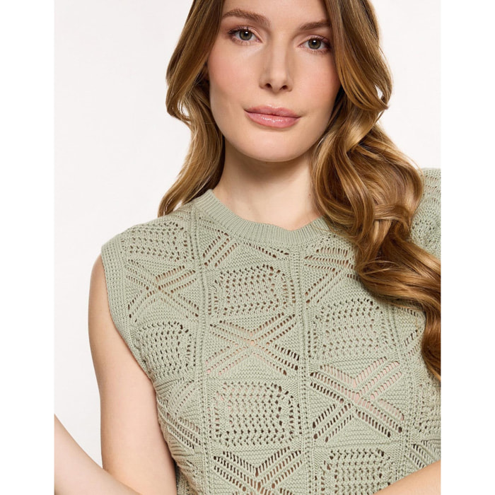 Camiseta de Punto Calado Verde - Grapi