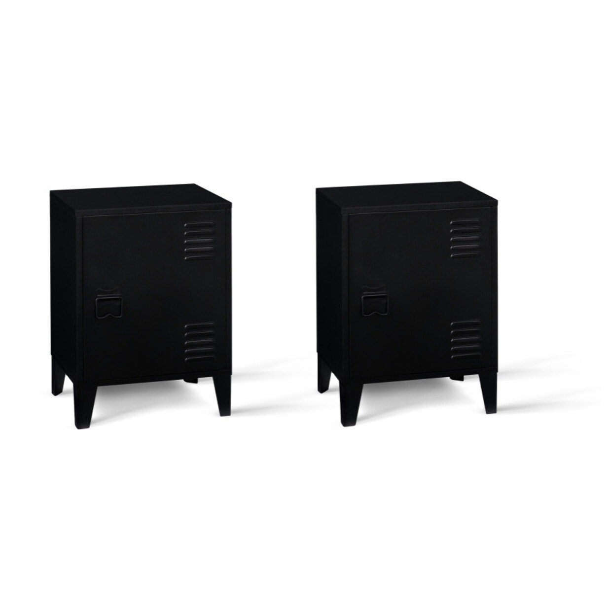 Tables de chevet Storen en métal - lot de 2 - Noir