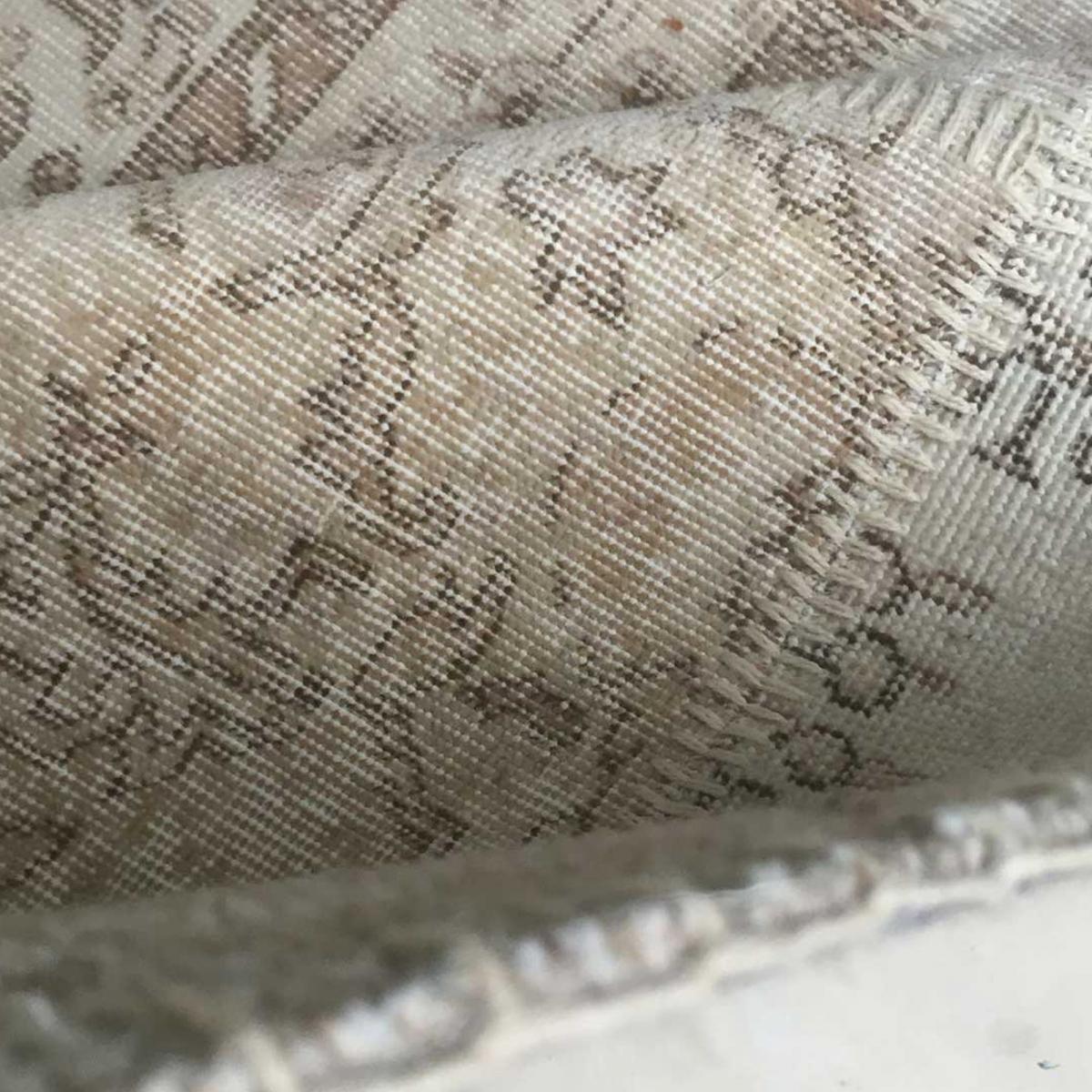 Authentique tapis Noué main en Turquie motif Patchwork beige