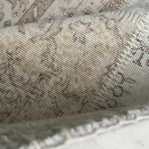 Authentique tapis Noué main en Turquie motif Patchwork beige