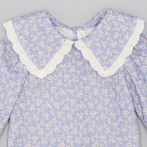 Camisa Lila De Viella Estampada Floral