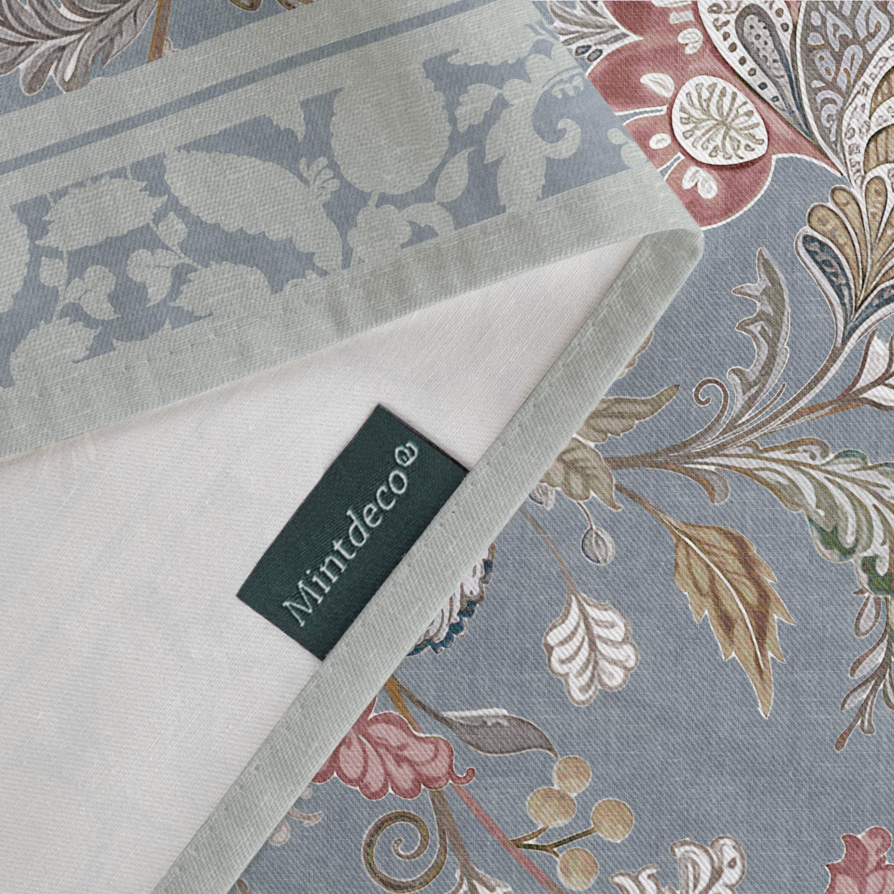 Nappe imprimée anti-tache AYANA BLEU