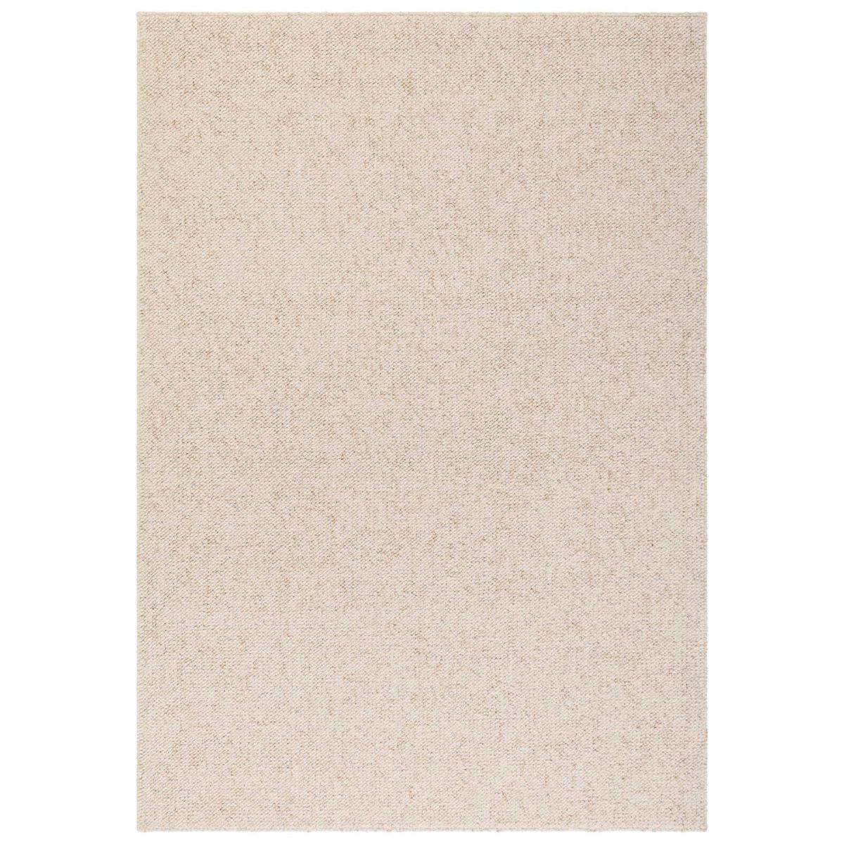 Tapis salon, motif faux uni, poils ras, look chaleureux, entretien