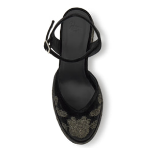 Zapato tacón Virgo en terciopelo con tacón de 10 cm
