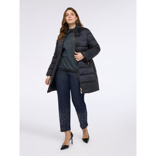 Fiorella Rubino - Piumino bimaterico con imbottitura in Sorona® Aura - Nero