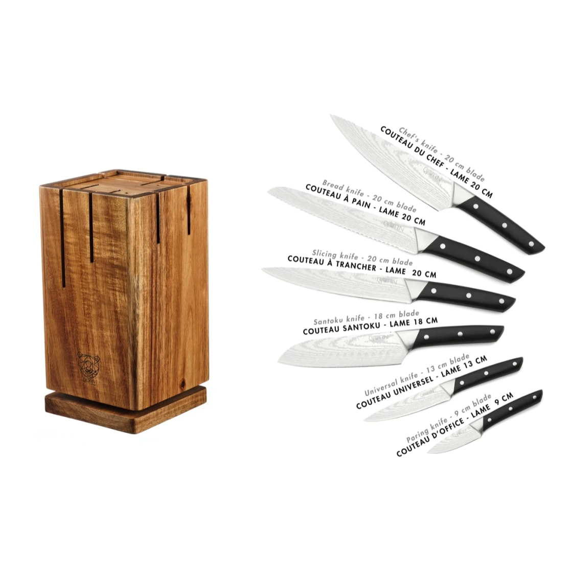 Bloc couteaux de cuisine ERLING SKAGEN - 7 pièces