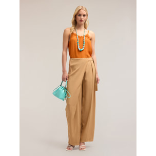 Motivi - Top fluido con occhielli - Arancione