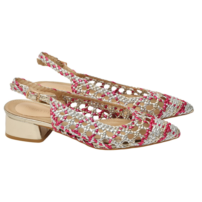 Sandali intreccio - tacco 4,5 cm