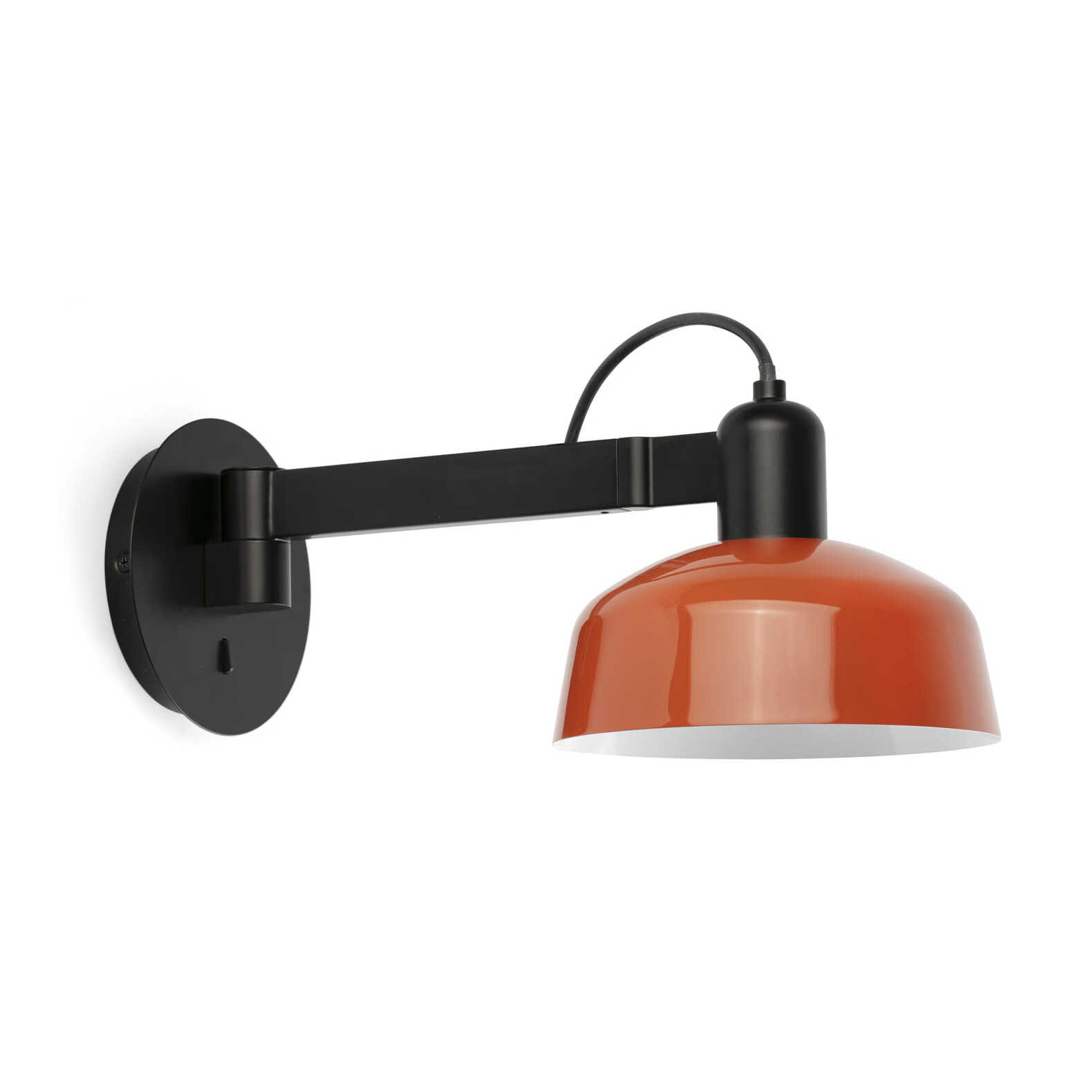 TATAWIN Aplique metal brazo de pared naranja rojizo