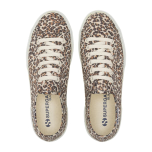 Scarpe da donna Superga Verde 3740 Platform Leopard Print Leggera