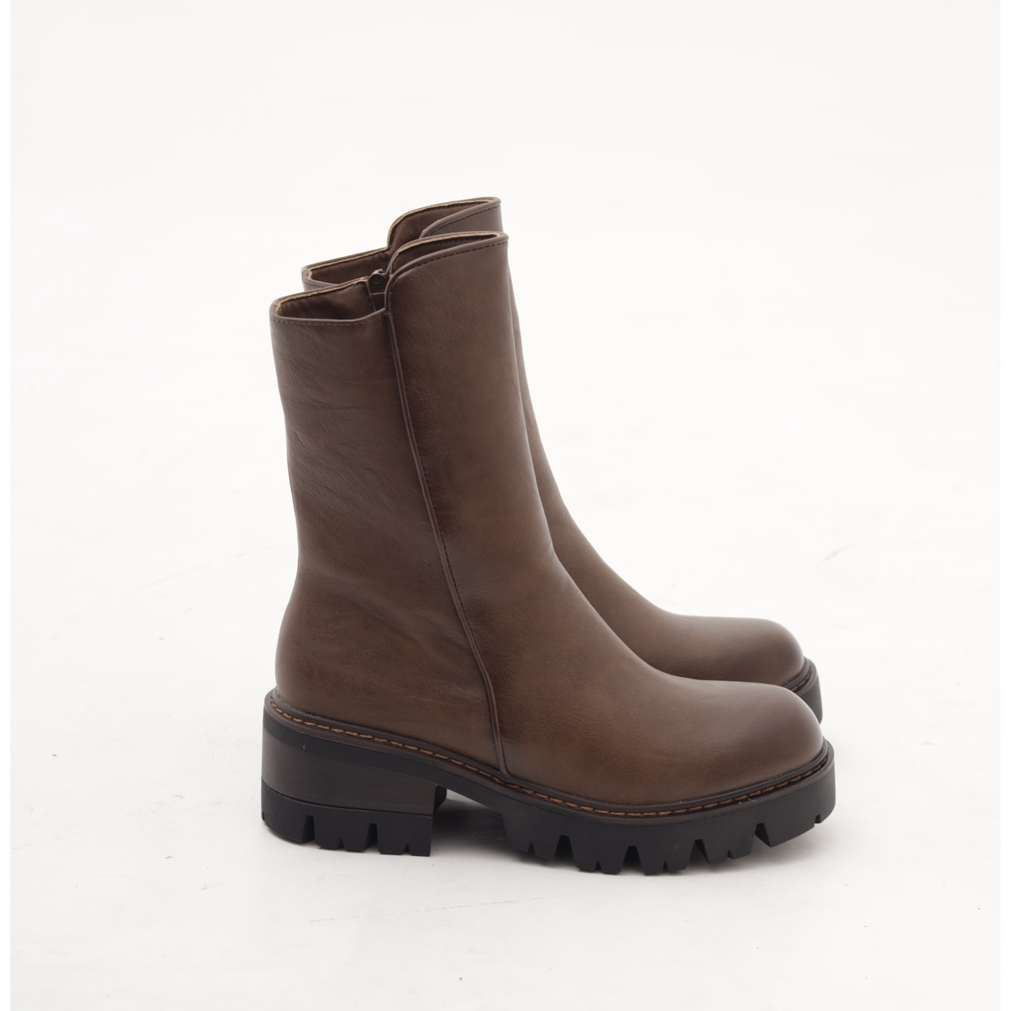 STIVALETTO LISCIO MARRONE