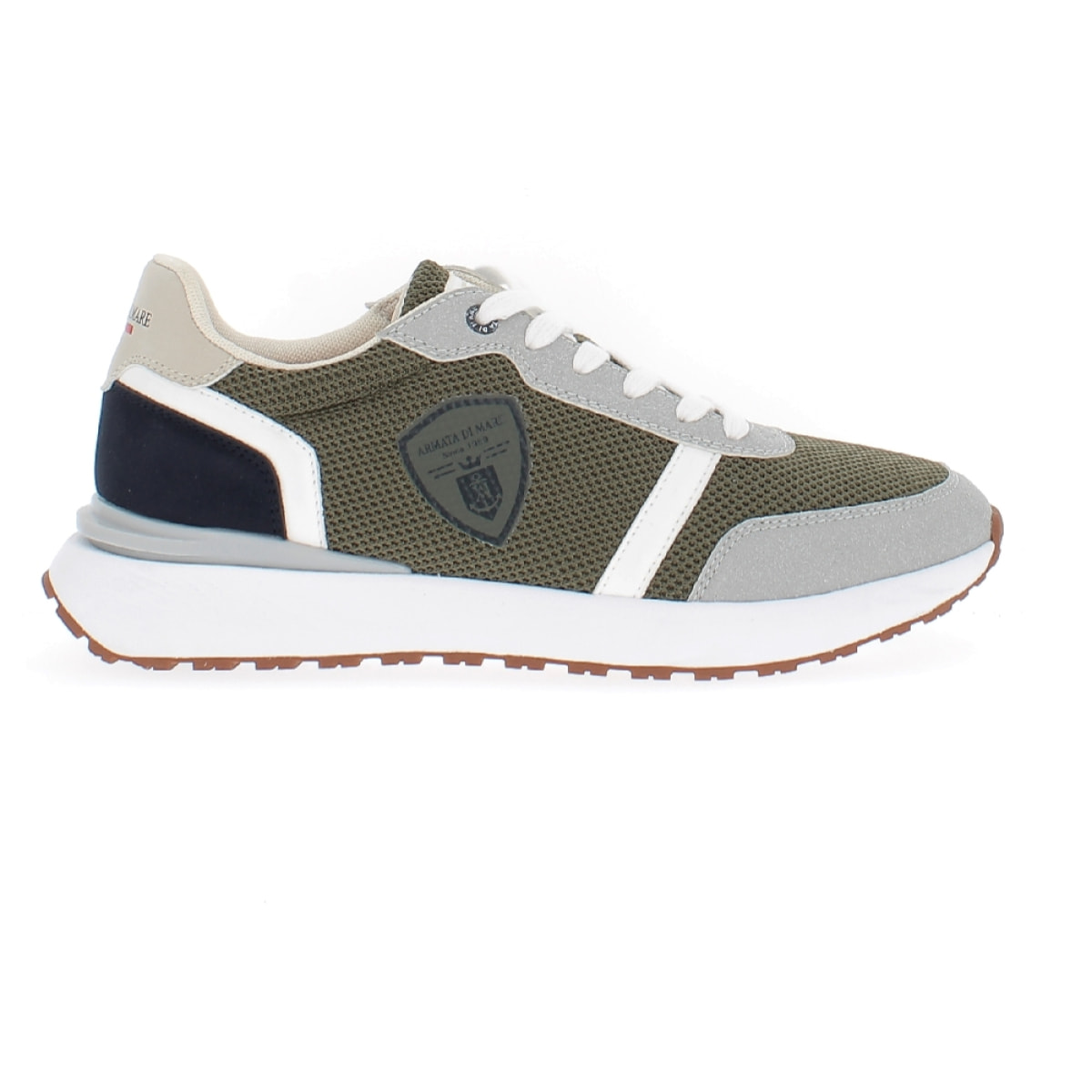 Armata di Mare Scarpe Uomo Sneakers Casual Stringate con Soletta Rimovibile in Memory Foam AMU SS23D334 Khaki